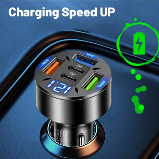 5-Port Fast Car Charger (250W)