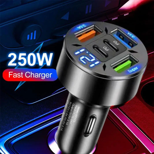 5-Port Fast Car Charger (250W)