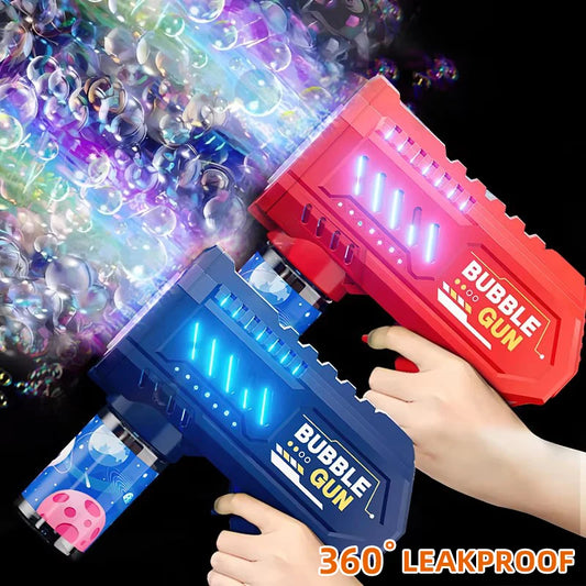 Automatic Bubble Gun Rocket Machine — Electric Bubble Blower Toy for Kids Outdoor Play